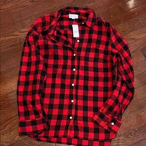 NWT Gap Fitted Boyfriends Fit Flannel